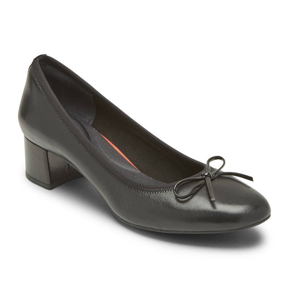 Rockport Womens Total Motion Sydney Bow - Pumps Black - LEO280135